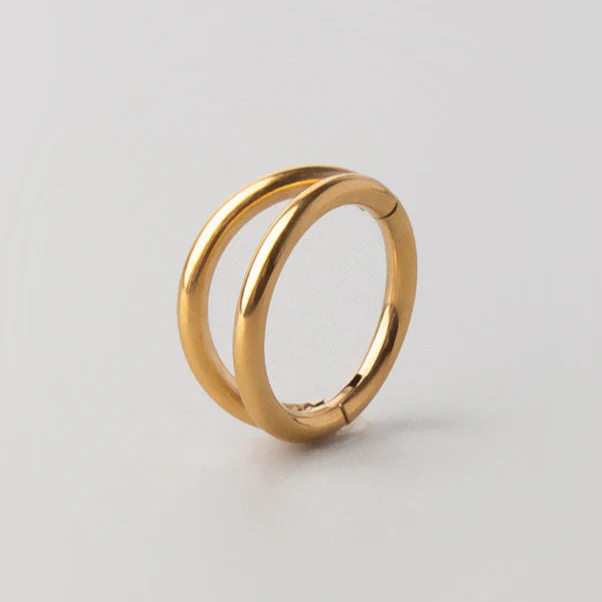 Duality Segment Ring in Gold - Titanium - Image 2