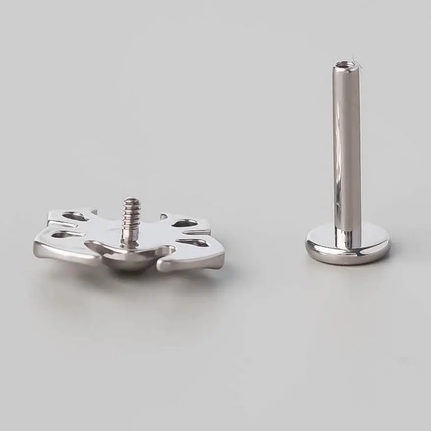 Spider Set Labret in Silver - Titanium - Image 5