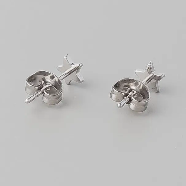 Star Stud Earrings - Titanium - Image 3