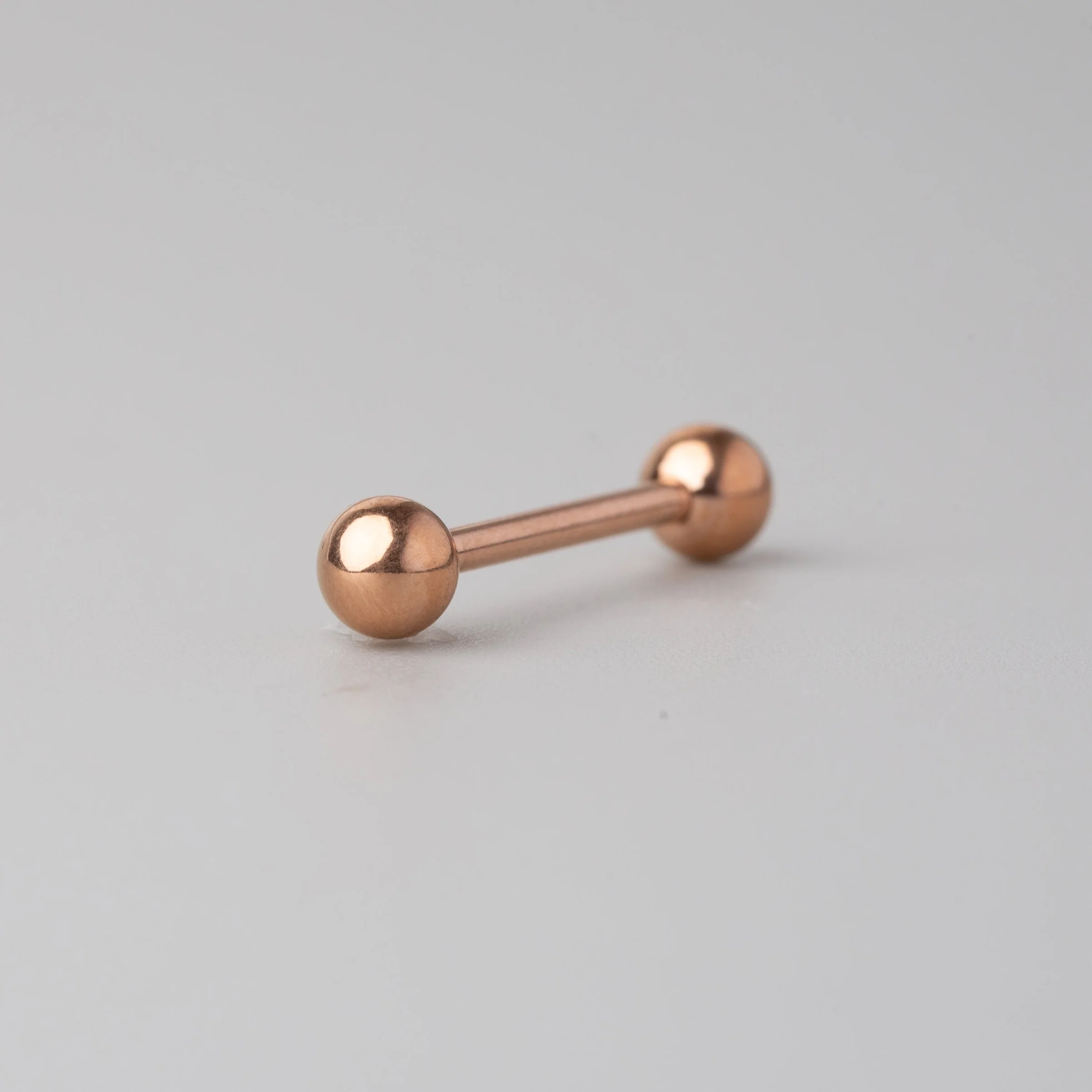 Tongue Barbell in Rose Gold - Titanium - Image 2