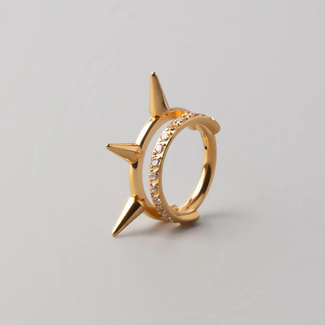 Nova Spike Segment Hoop - Titanium