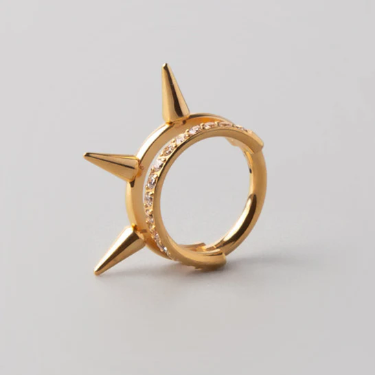 Nova Spike Segment Hoop - Titanium - Image 2